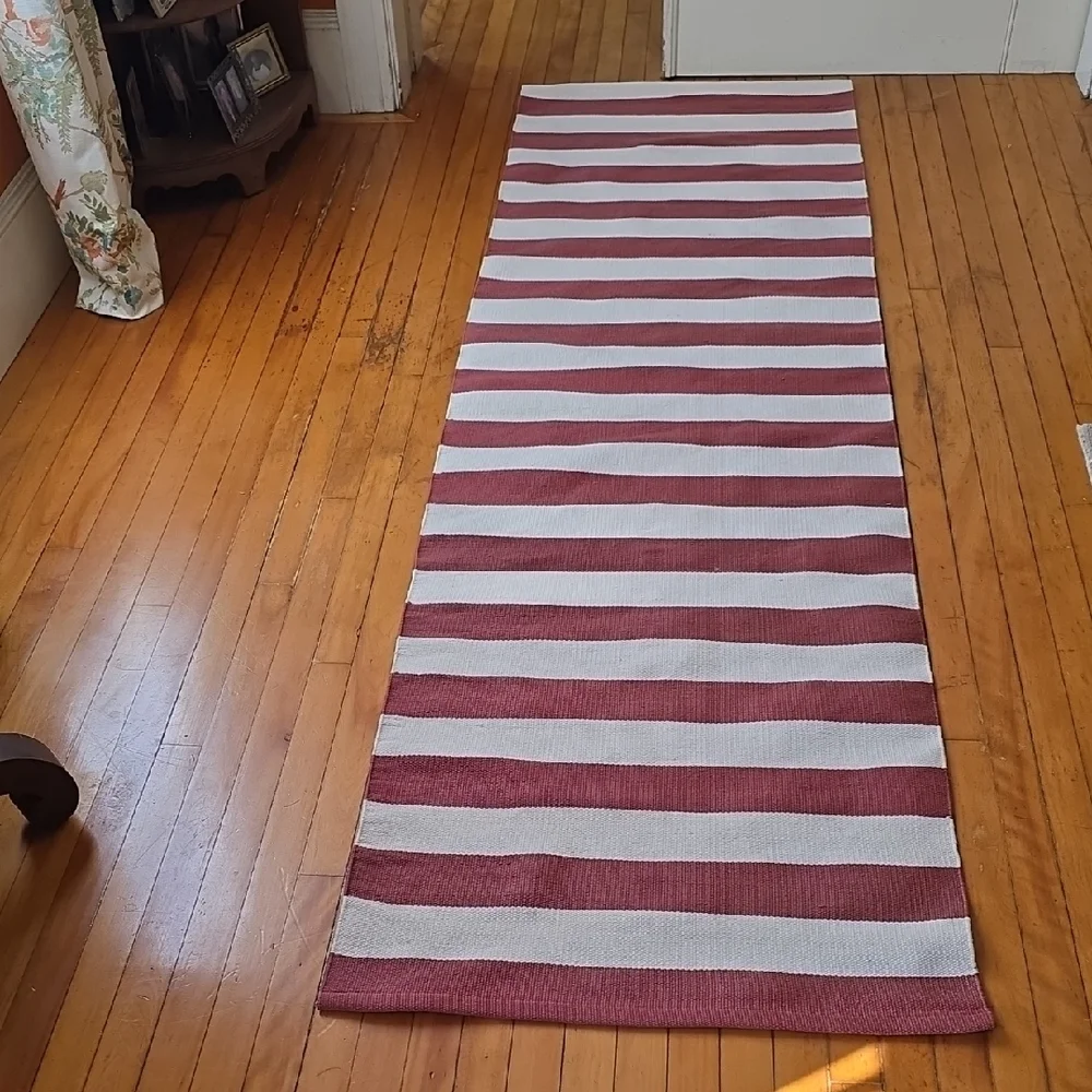 Dash & Albert Brick/Burgandy and Cream Rug